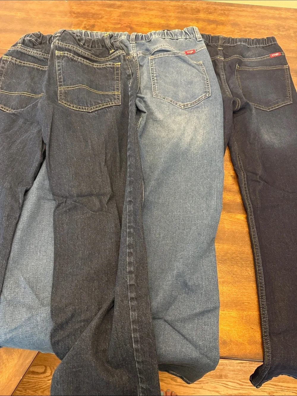 Old Navy Kids Jeans Trio - Dark Indigo and Light Blue Washes